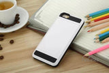 iPhone 5C Case Hybrid Armor Hard PC+TPU 2 In 1 Card Slider With Card Storage Cover